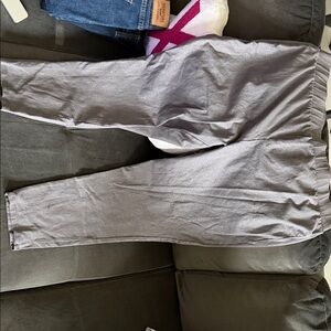Gray Metallic Pants